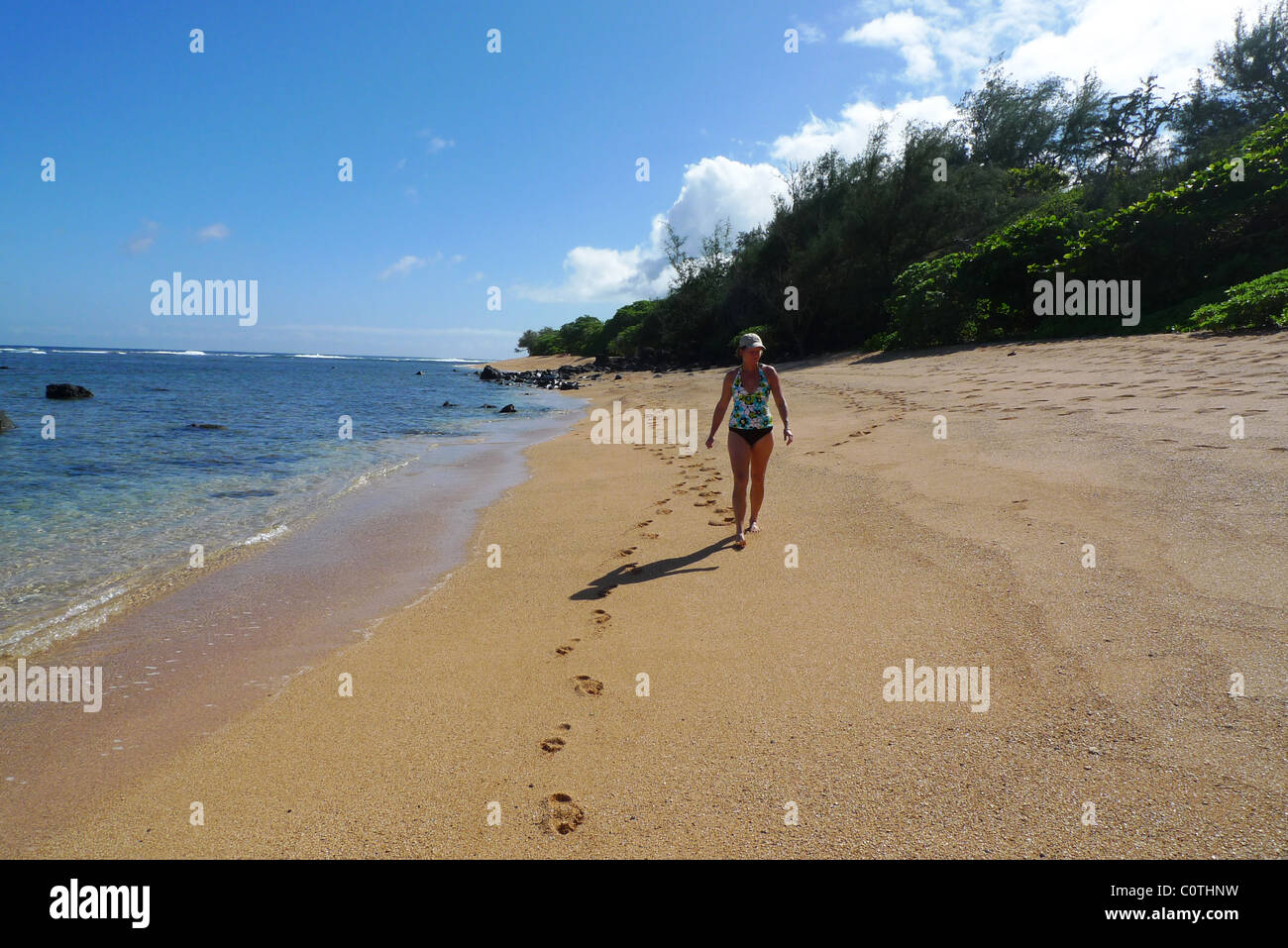 Larsens Beach Kauai Hawaii Stock Photo Alamy