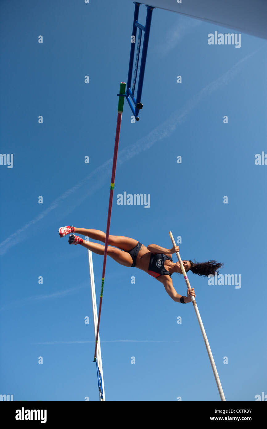 pole vaulting Sport outdoor Athletics competition race adult athlete