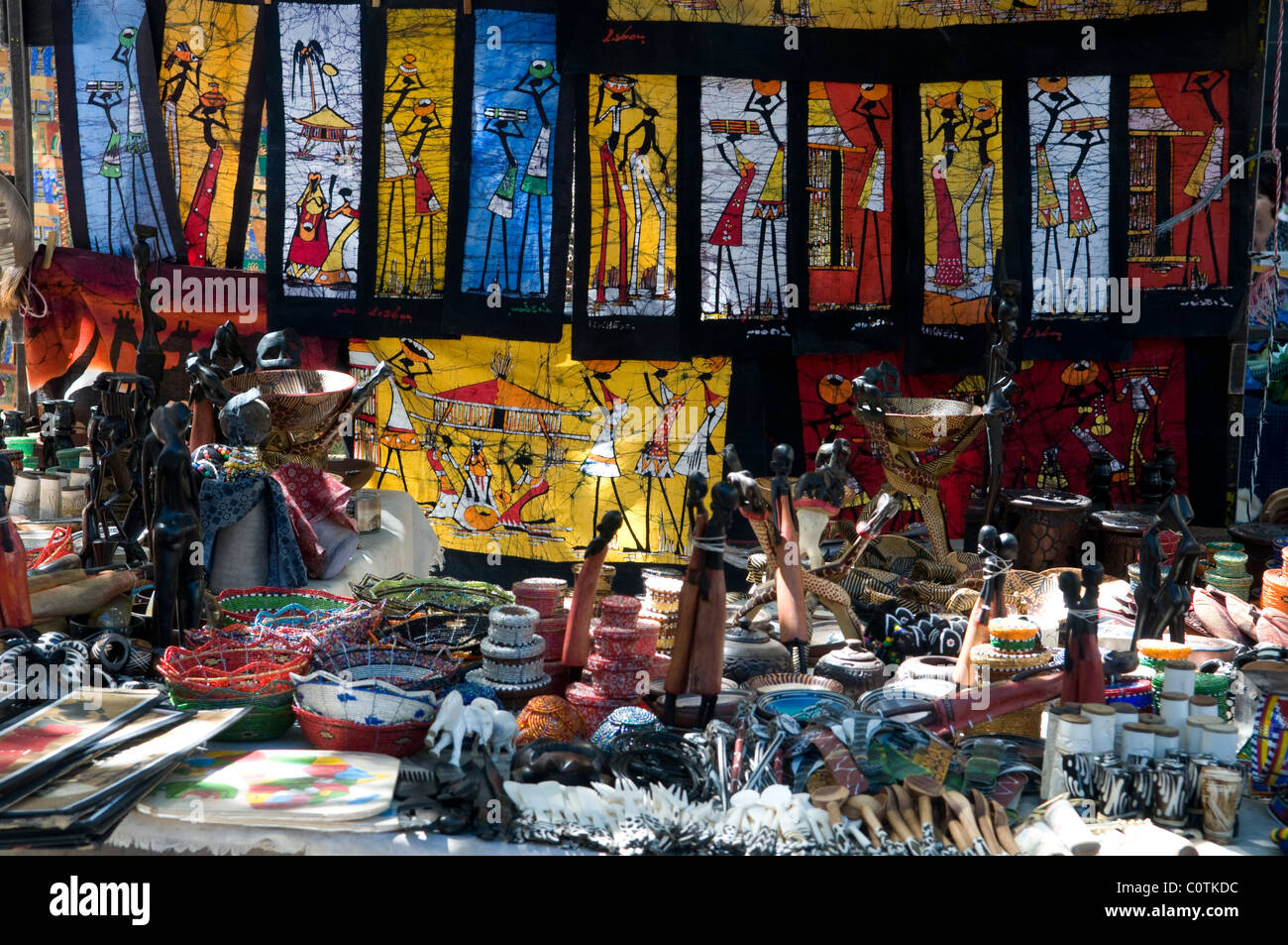 Market stall selling souvenirs, Cape Town, South Africa Stock Photo Alamy