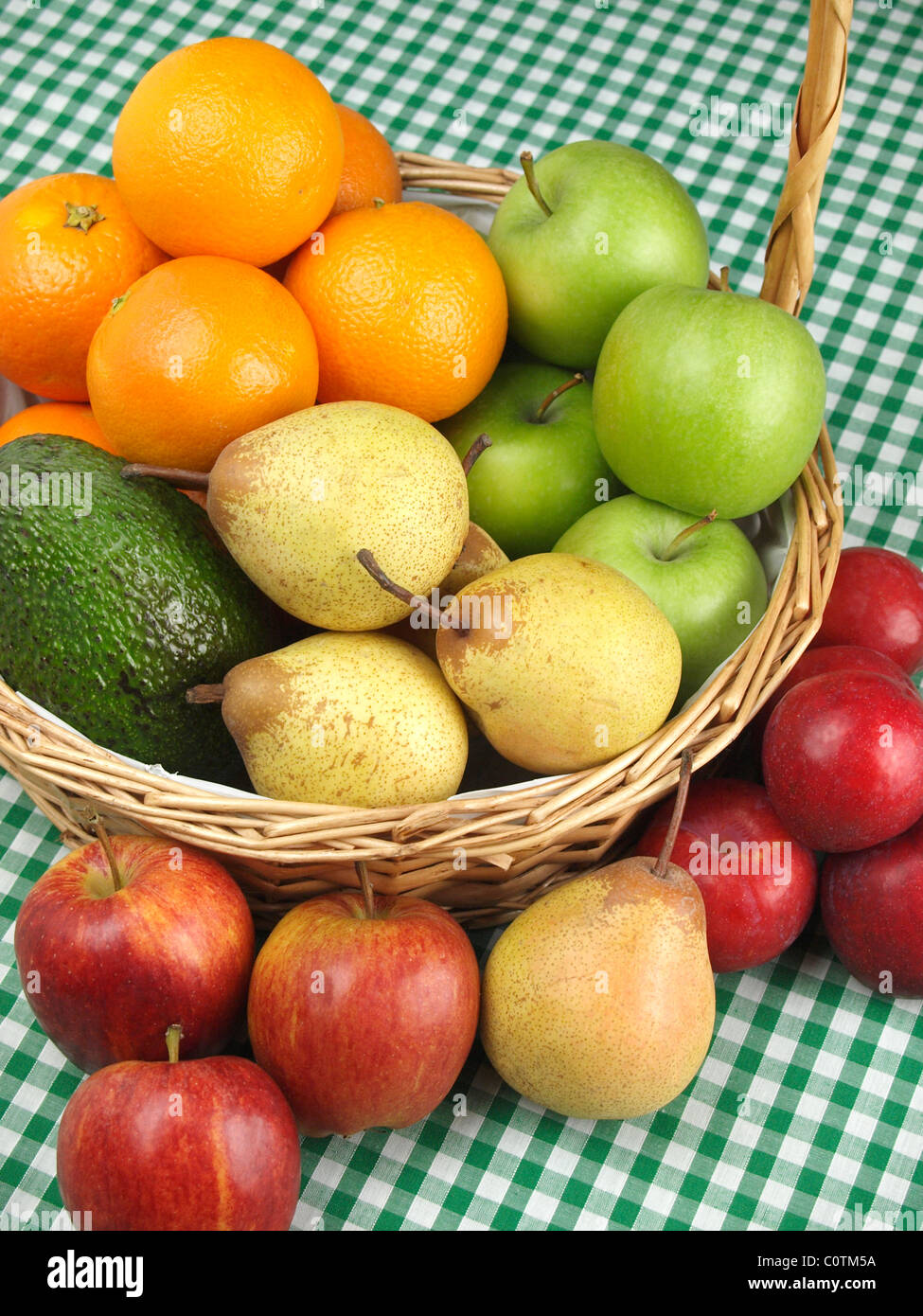Basket of fruit Stock Photo Alamy