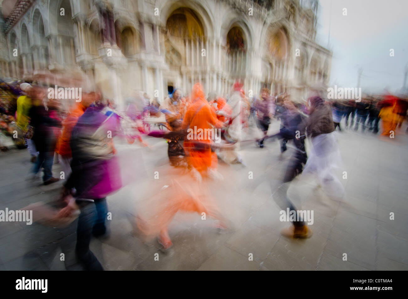 Hare Krishna singings march through the street Stock Photo - Alamy