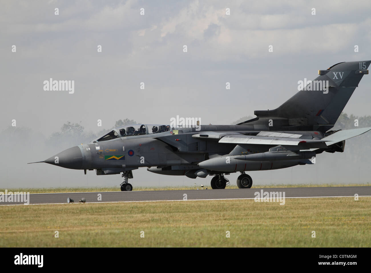 RAF tornado bomber military aircraft prepares for take off Stock Photo