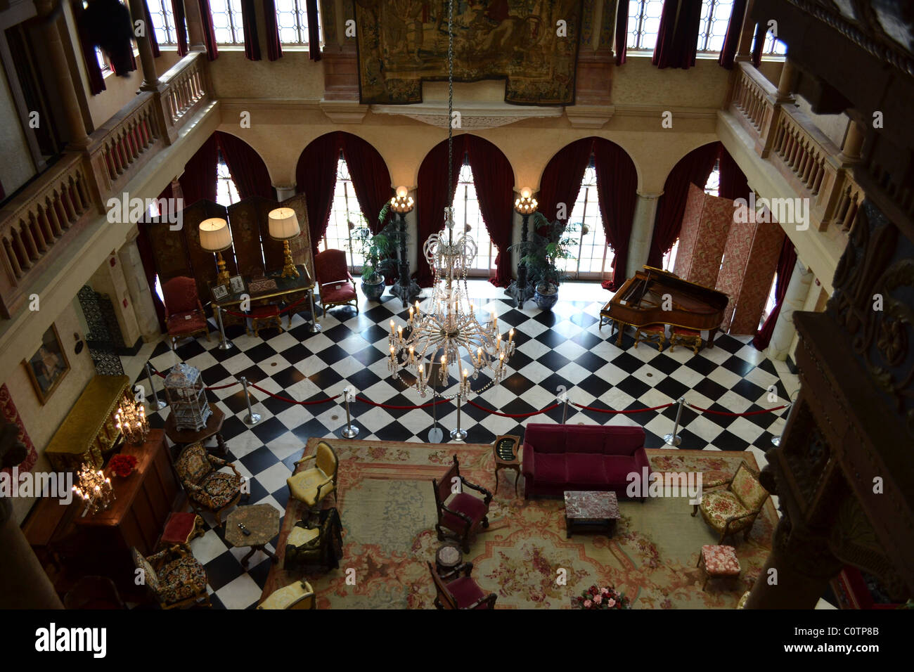 The 'Court' at Ca d'Zan, the home of circus entrepreneur John Ringing, now part of the Sarasota's Ringling Museum. Stock Photo