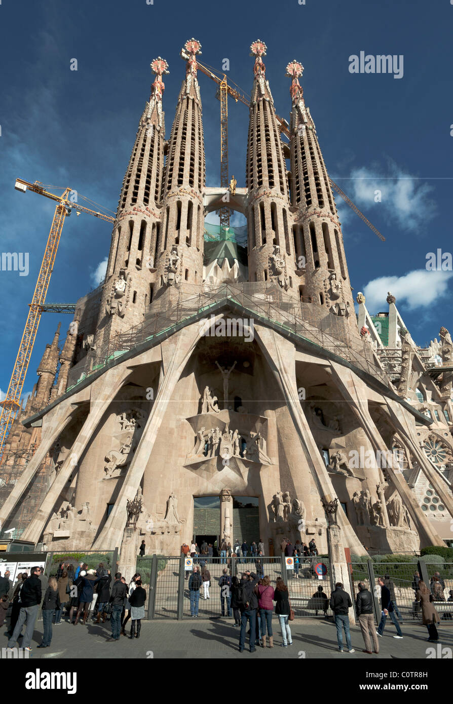 Sagrada familia in Barcelona Stock Photo