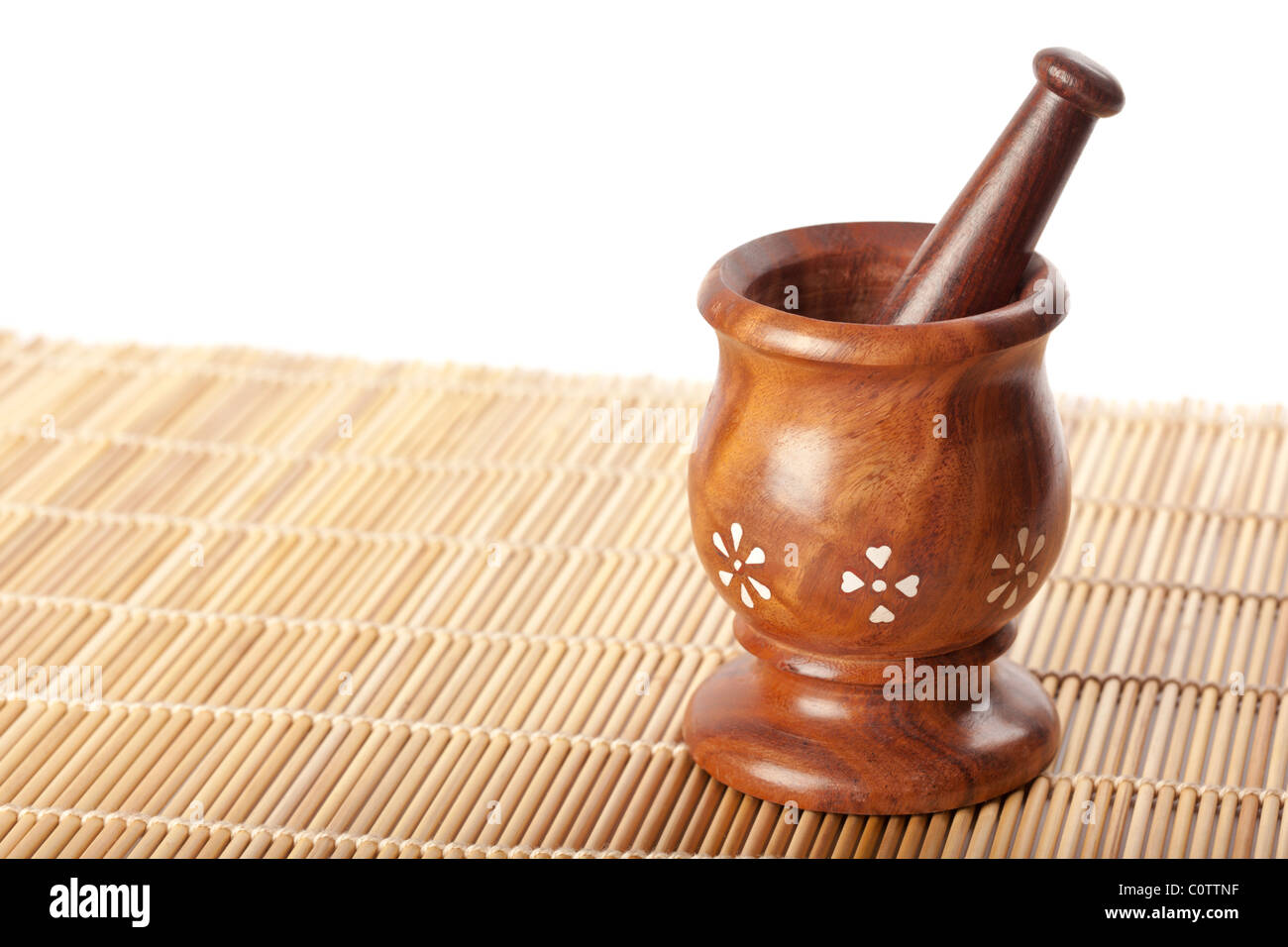 thumbnail image 2 of Bamboo Wood Mortar And Pestle Set - 3.5" X 4.5" X 5.5", Natural Woodland Pattern 2 of 13
