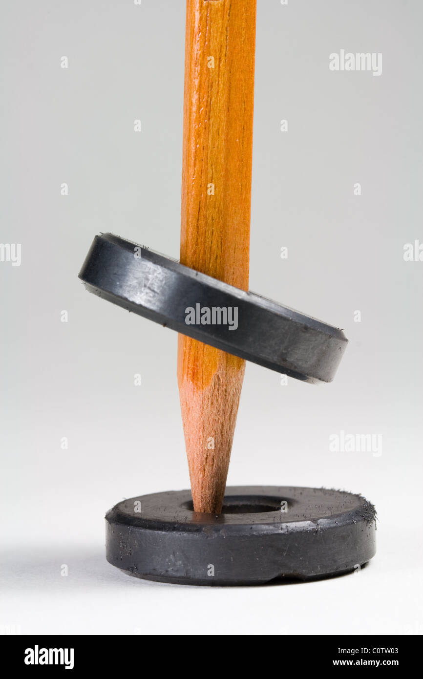 Levitating Magnet - Science Demonstration Stock Photo