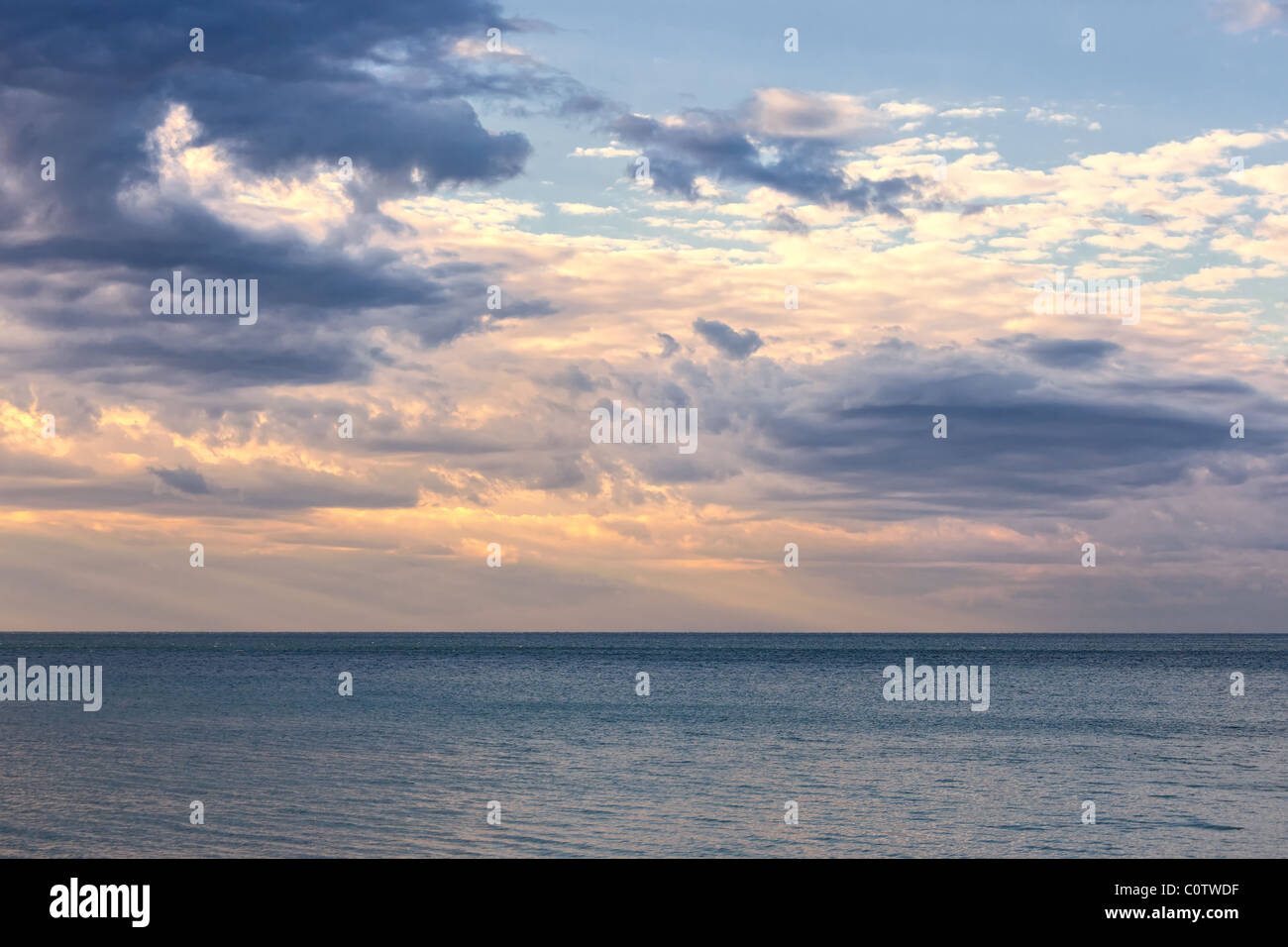 stormy sky over the ocean Stock Photo - Alamy
