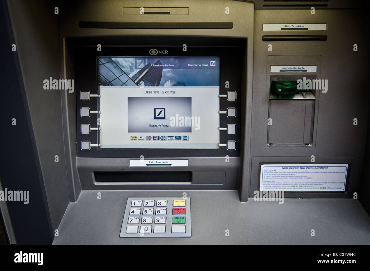 Cash Dispenser, Italy Stock Photo Alamy