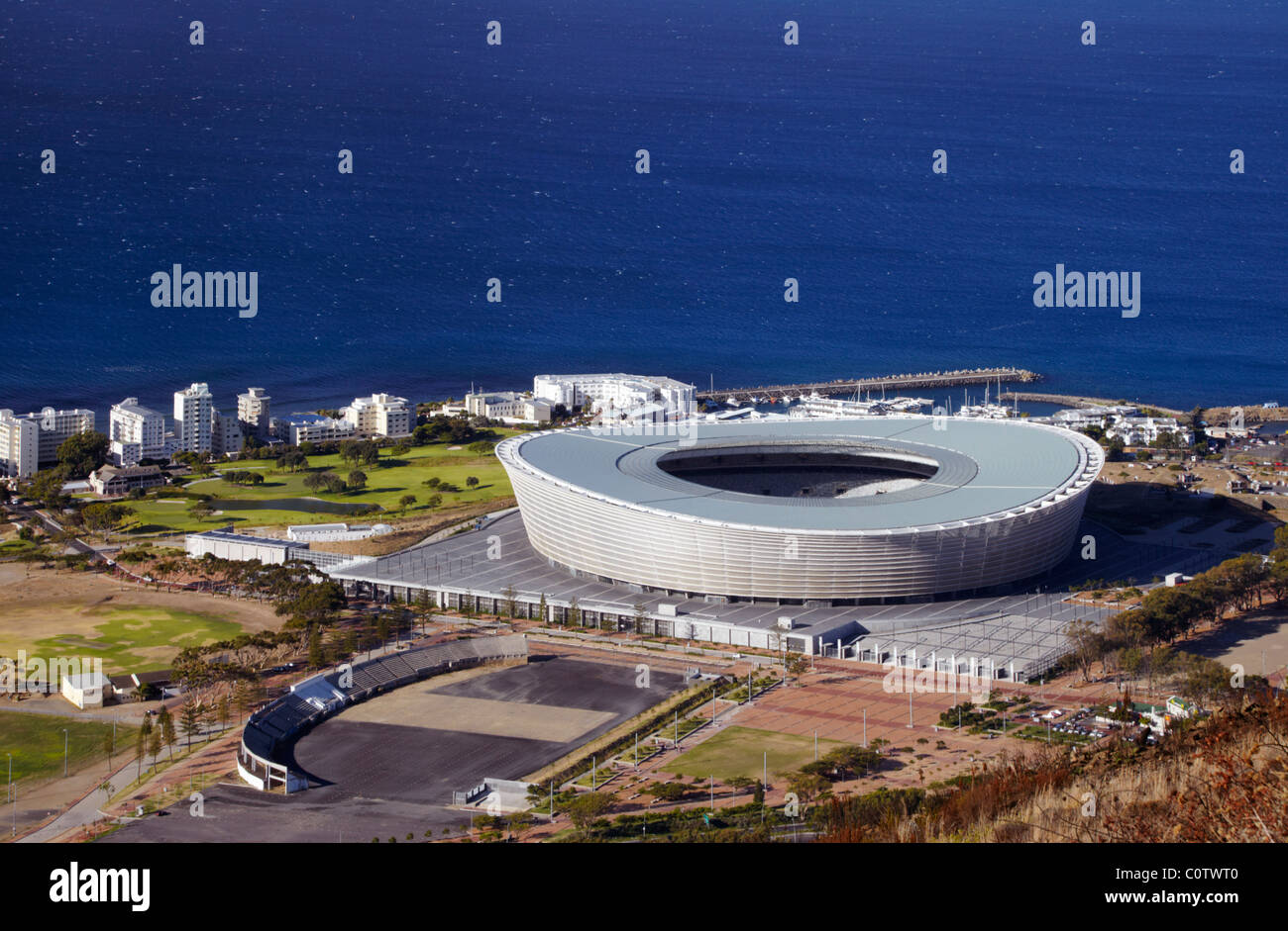 Cape Town Stadium, built for the 2010 FIFA World Cup. Green Point, Cape Town, Western Cape, South Africa. Stock Photo
