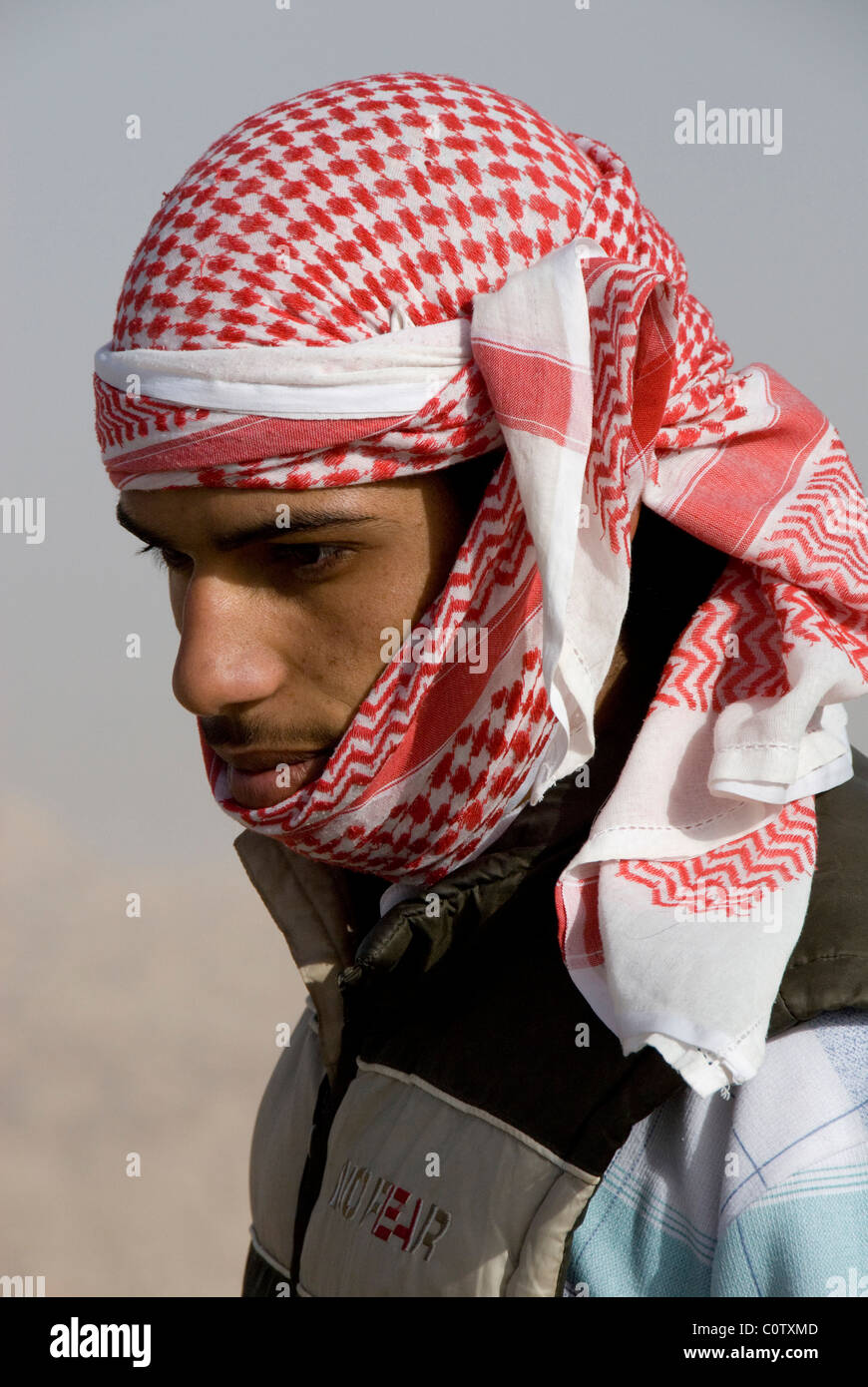 Jordan, Ar-Rajif (near Wadi Musa). Jordanian man in traditional attire. Stock Photo