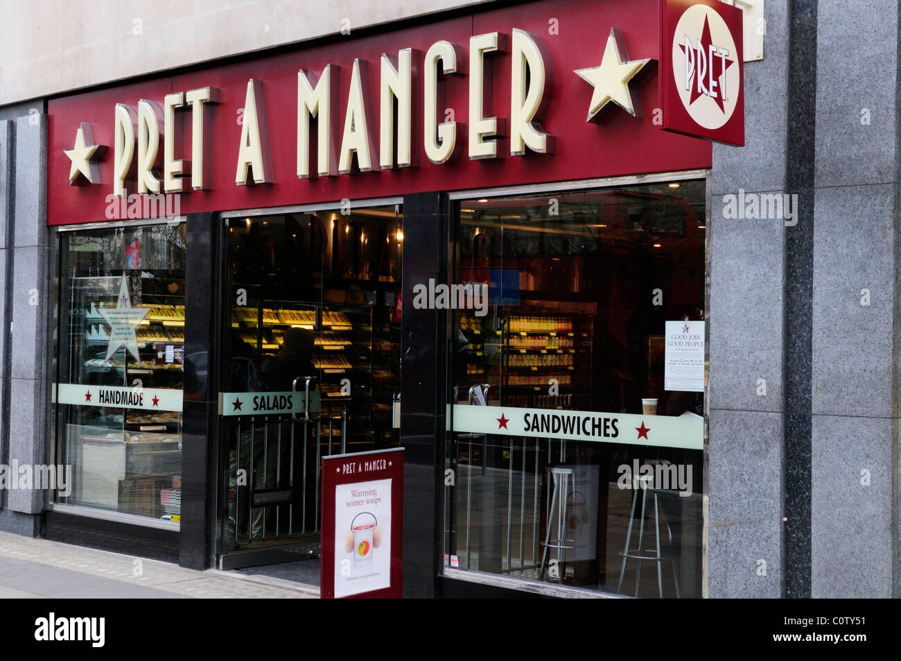 Pret  A Manger Cafe, London, England, UK Stock Photo