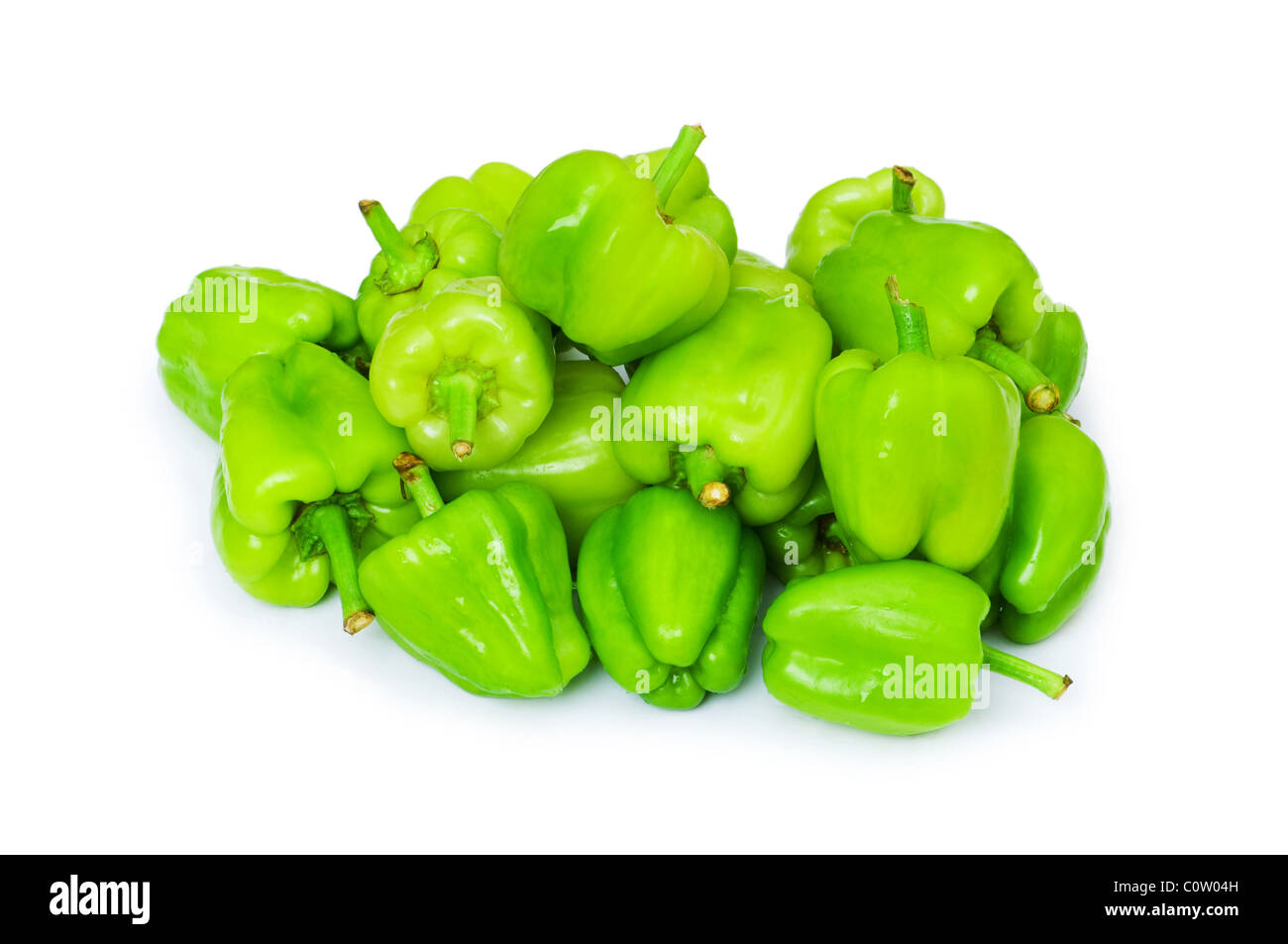 Bell peppers isolated on the white background Stock Photo - Alamy