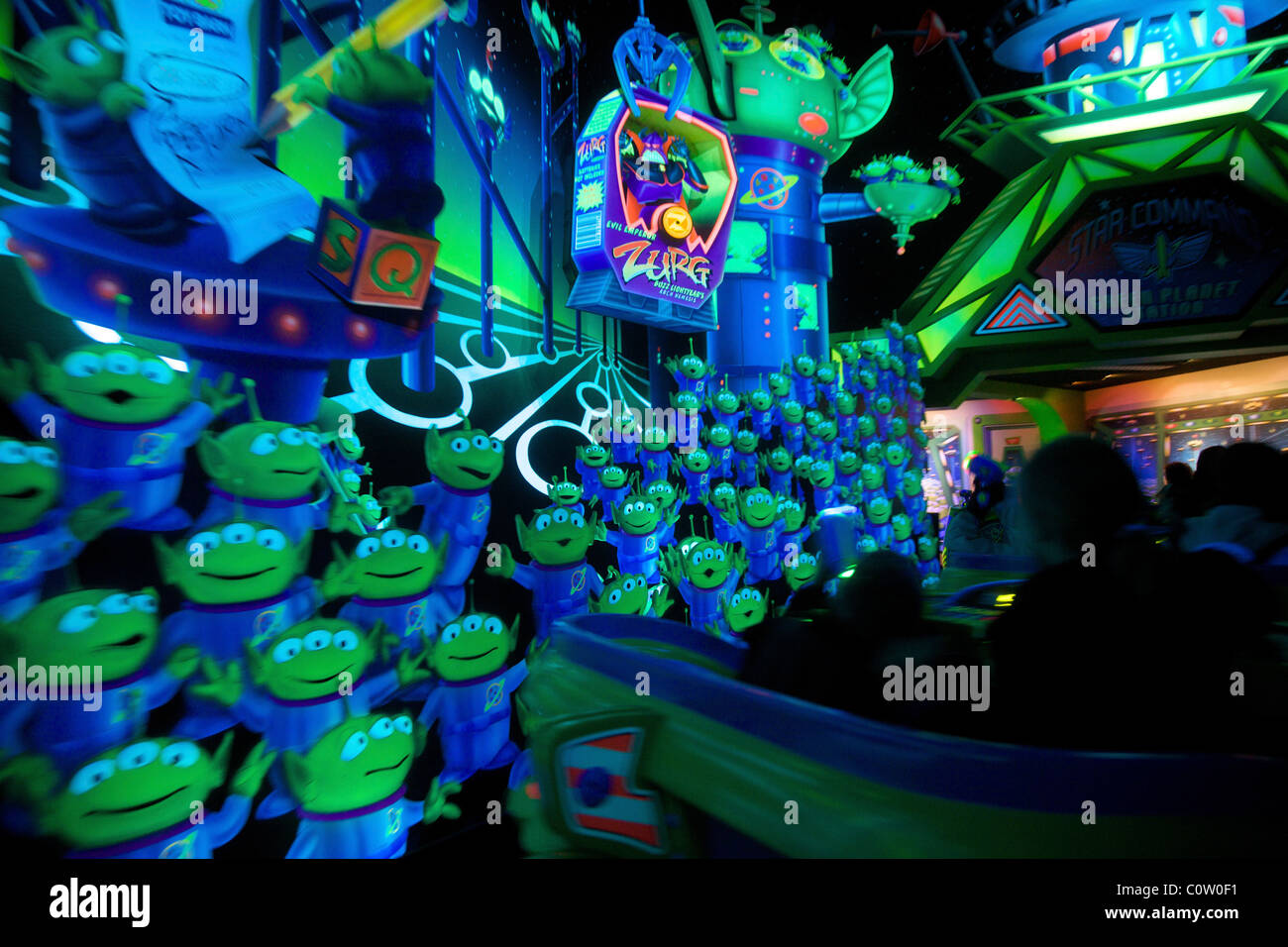 Buzz Lightyear Laser Blast ride at Disneyland Paris Stock Photo