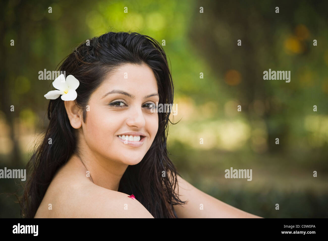 Portrait of a woman smiling Stock Photo