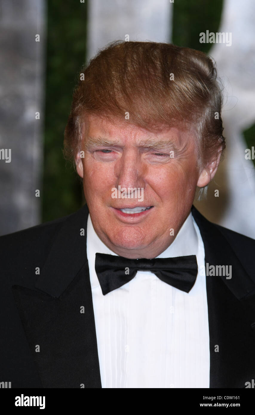 DONALD TRUMP 2011 VANITY FAIR OSCAR PARTY LOS ANGELES CALIFORNIA USA 27 February 2011 Stock Photo