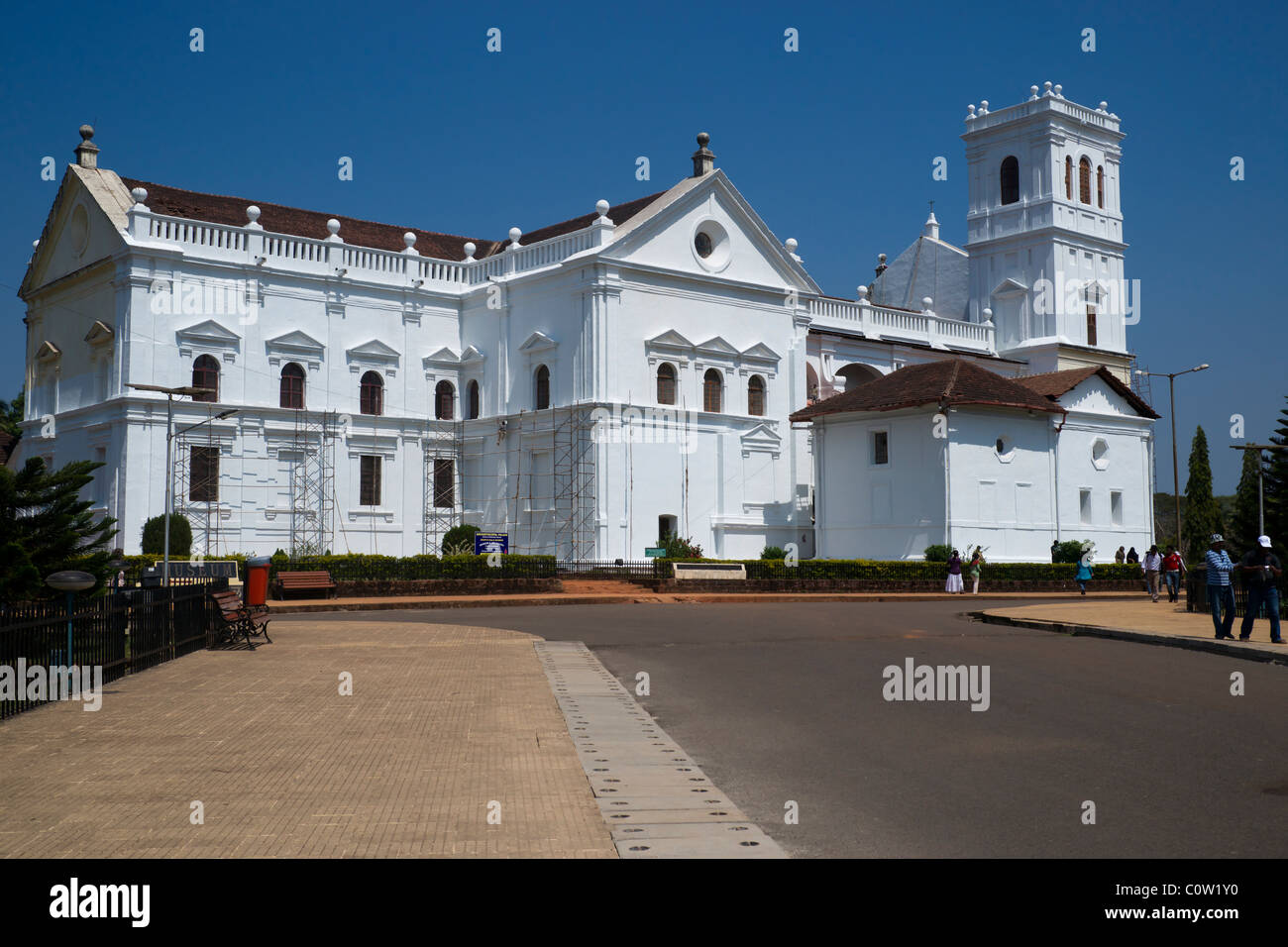 Se' Cathedral and the church of St Francis of Assisi Old, Goa, India Stock Photo