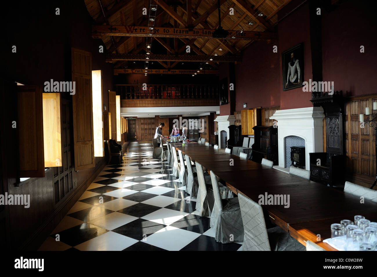 Great hall of the castle at Treaty Port Vineyard in Penglai, Yantai, Shandong province, China. 06-Nov-2010 Stock Photo