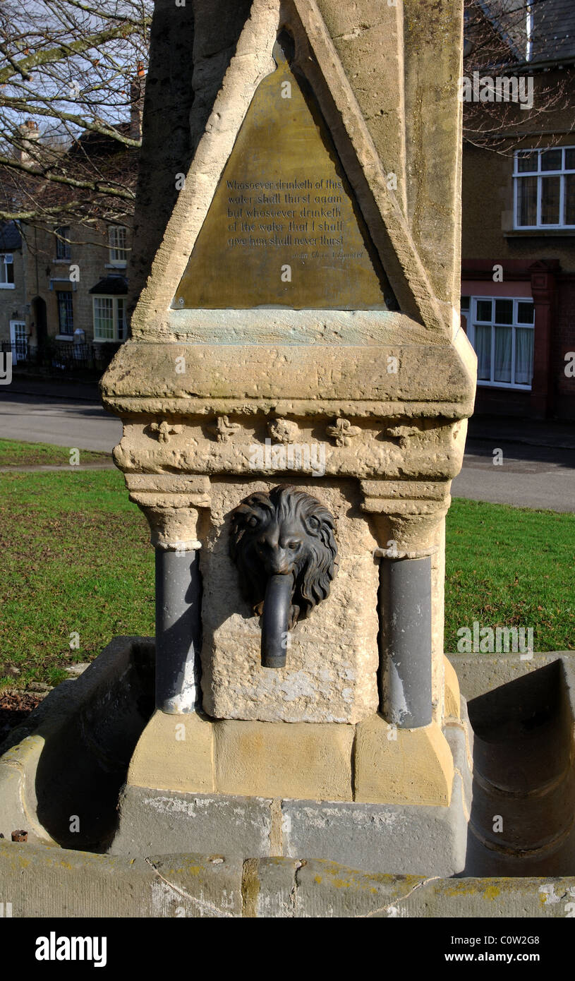 The Memorial Fountain, Shipton under Wychwood, Oxfordshire, England, UK