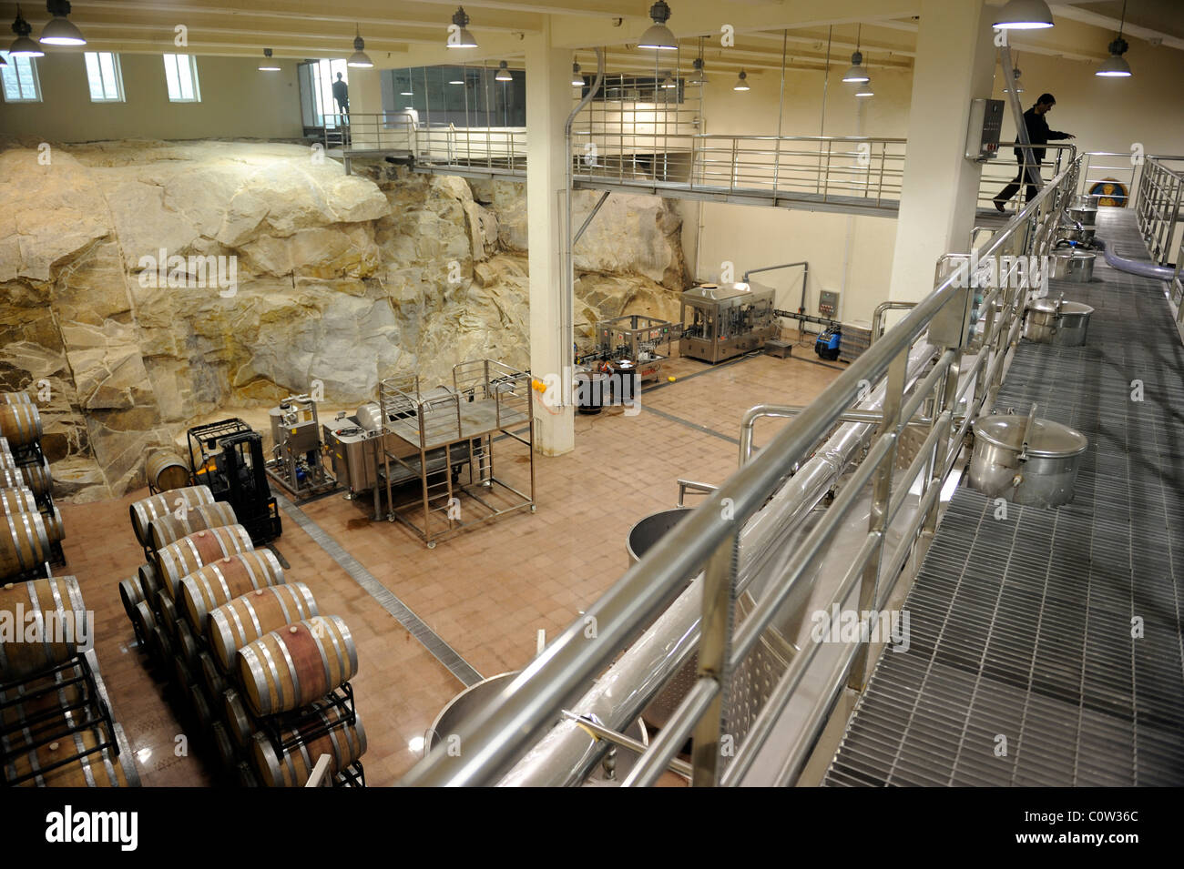 Winery of Treaty Port Vineyards in Penglai, Shandong province. 06-Nov-2010 Stock Photo