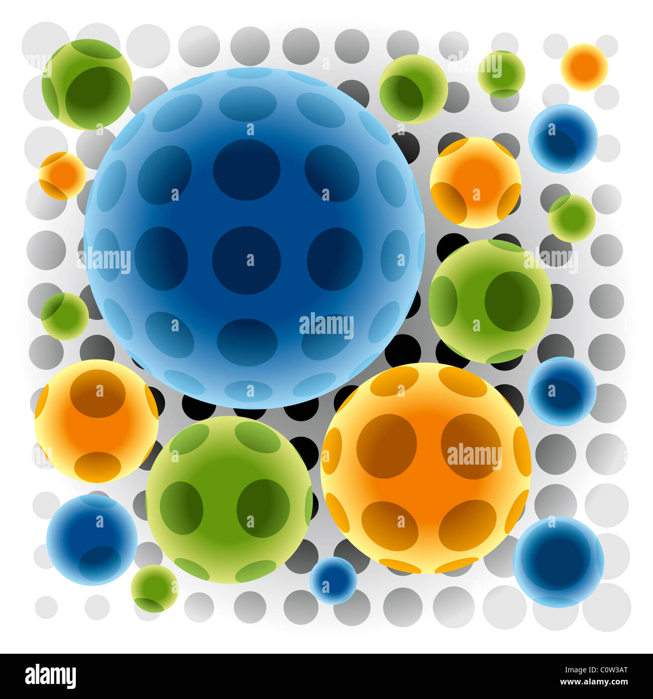 Transparent Color Spheres Stock Photo