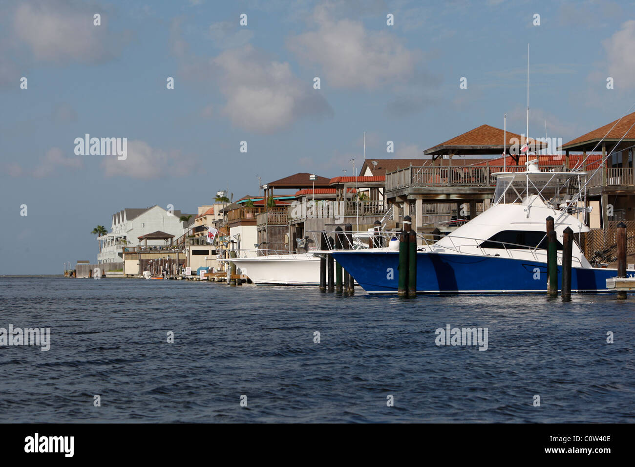 Harbor at Port Mansfield Texas looking toward the Laguna Madre and Gulf