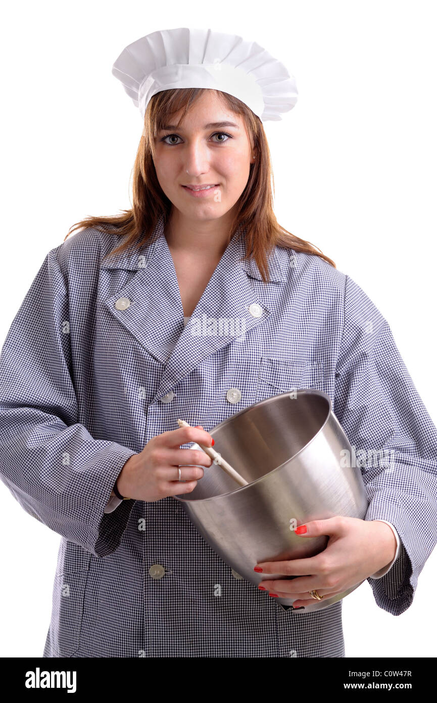 Chef with toque mixing bowl hires stock photography and images Alamy