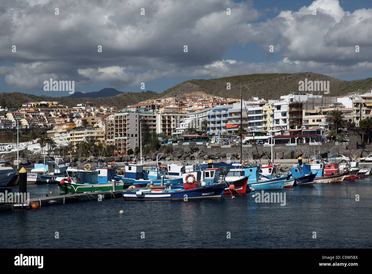 Harbour in Arguineguin, Gran Canaria, Spain, Stock Photo