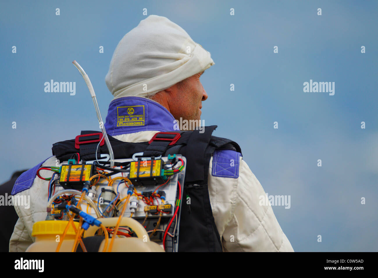 'coupe icare'  paramotor with  jet engine Stock Photo