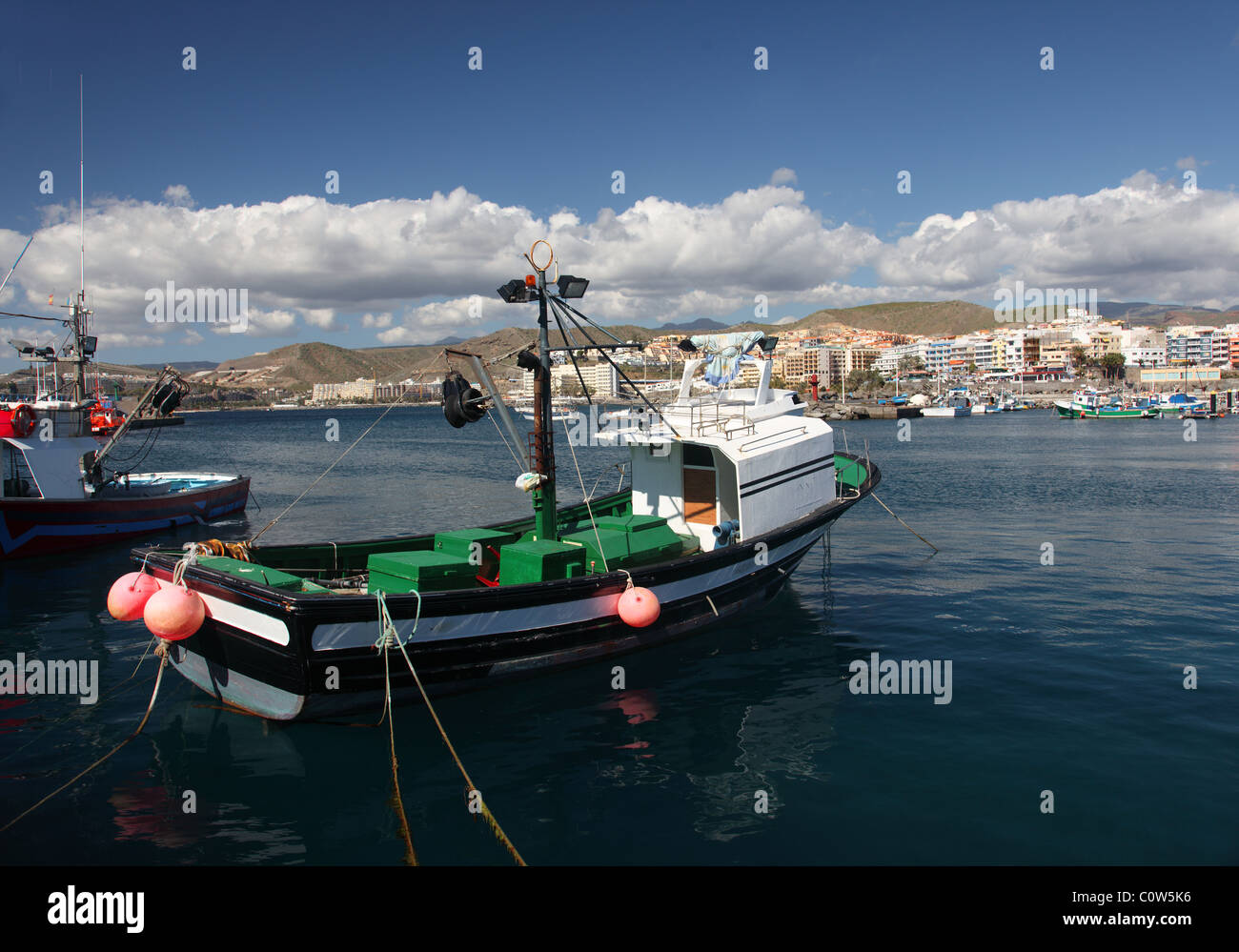 Fishing Boat, Arguineguin, Gran Canaria, Spain Stock Photo