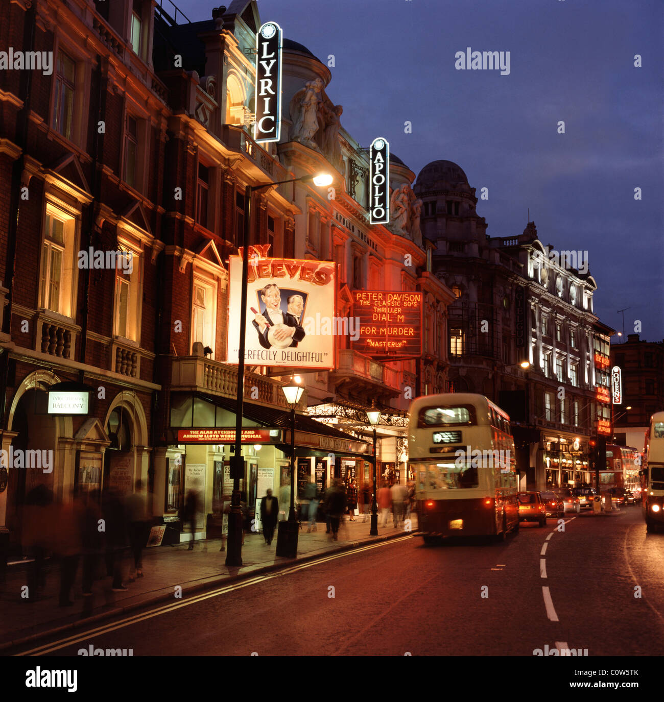 Theatres in The West End, Shaftesbury Avenue, London Stock Photo Alamy