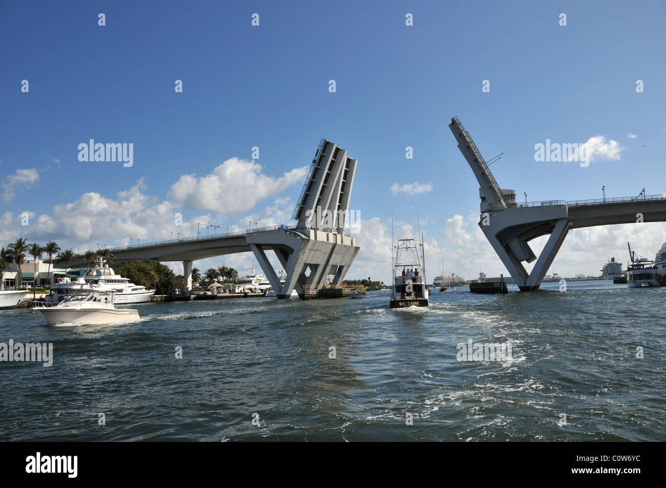 Lift bridge over Intracoastal waterway Florida USA Stock Photo Alamy