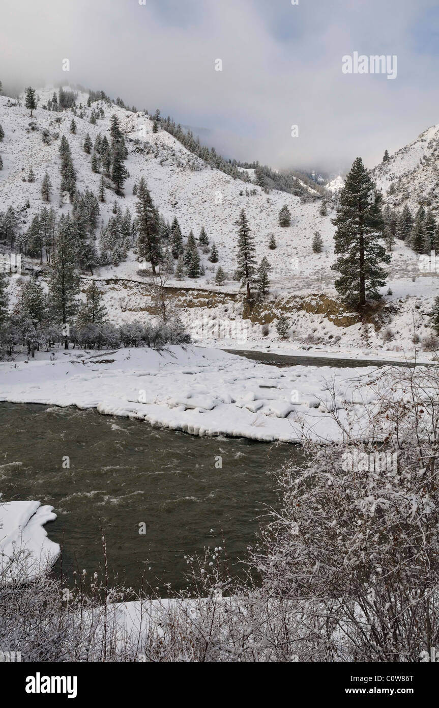Salmon River, Winter, Snow, Salmon, Idaho Stock Photo Alamy