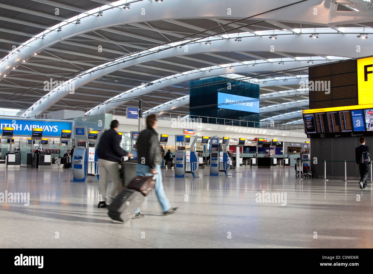 Check-in Hall - Terminal 5 - Heathrow Airport - London Stock Photo