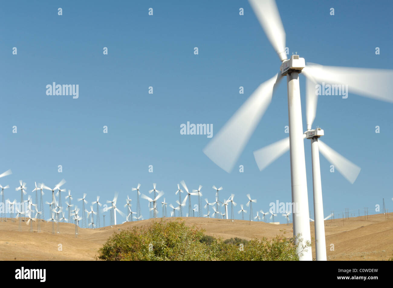 Wind Farm, Wind Turbines, Tehachapi, California Stock Photo Alamy