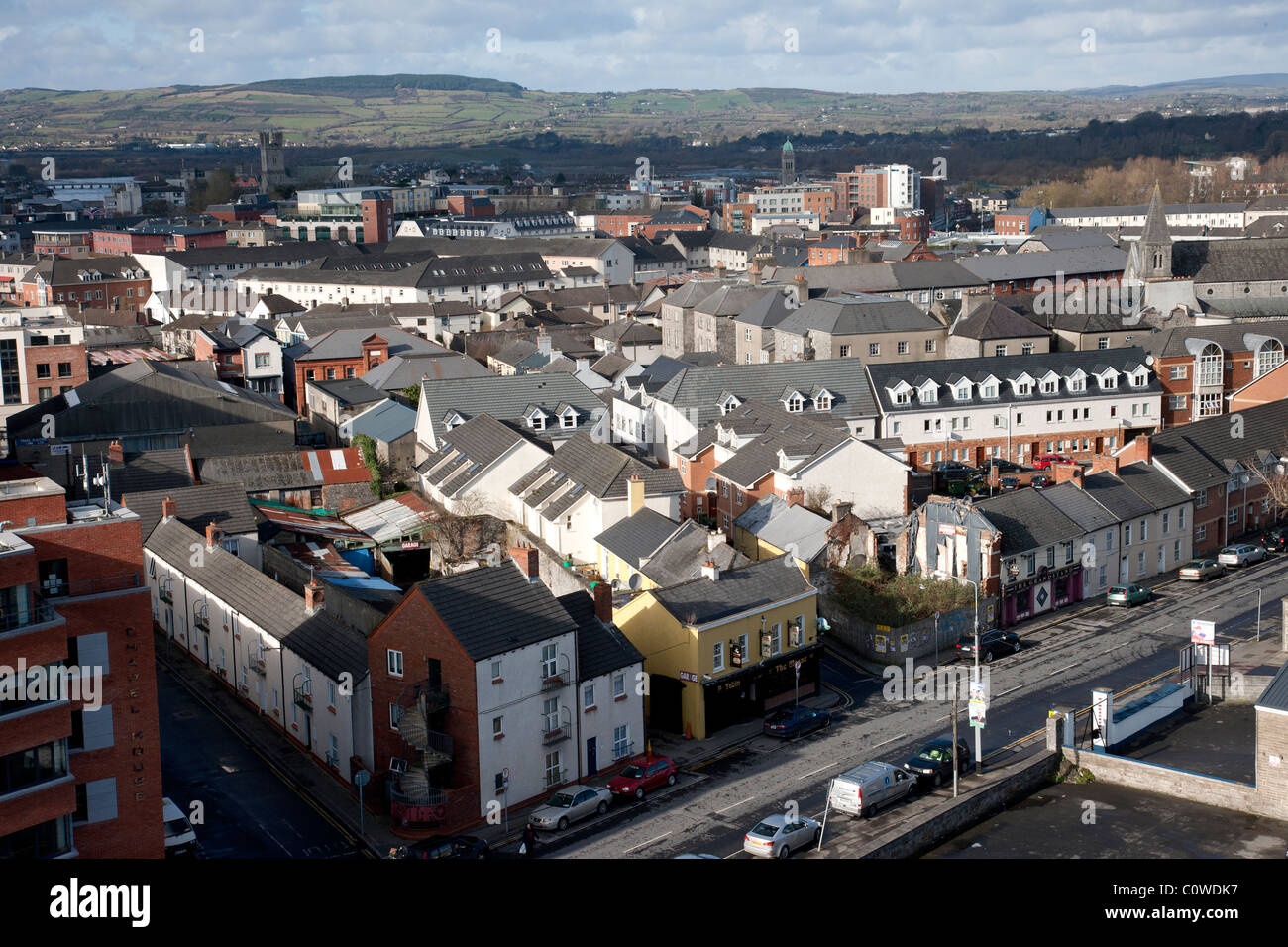 Aerial view of Limerick City Ireland Stock Photo Alamy
