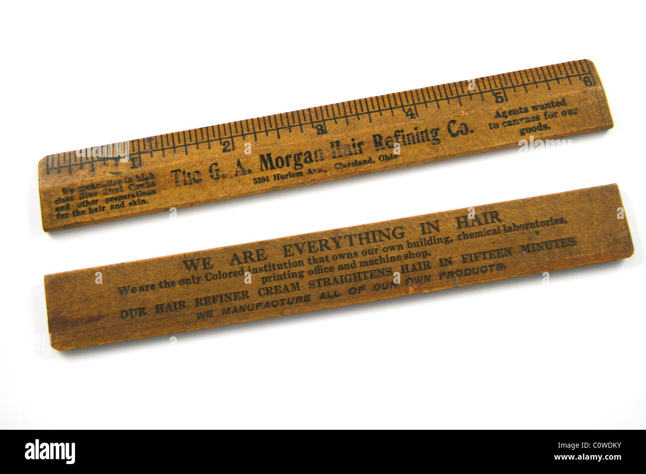 Circa 1910s promotional advertising ruler (front & back) for The G.A ...