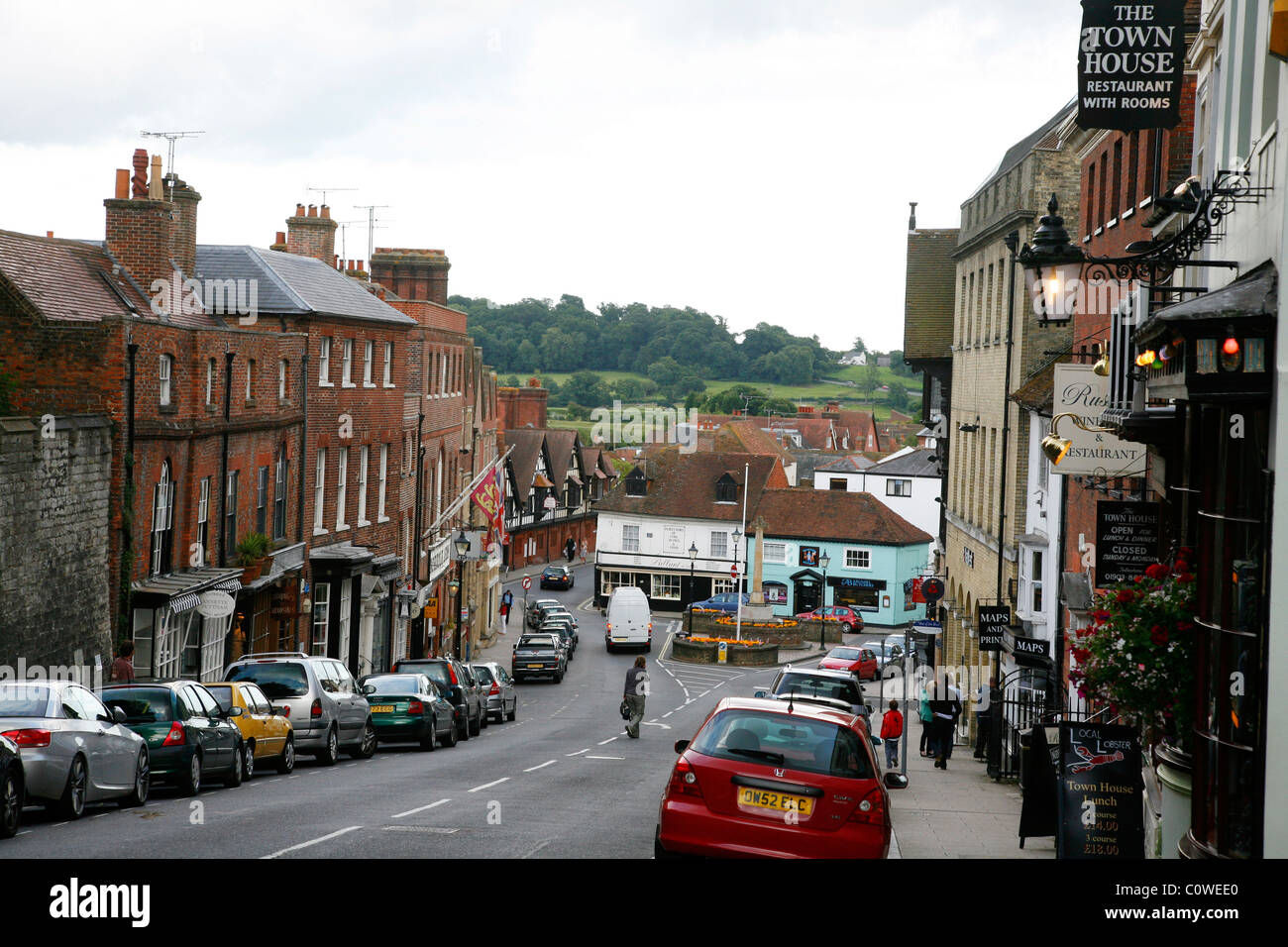 View of Arundell town centre, England, UK. Stock Photo