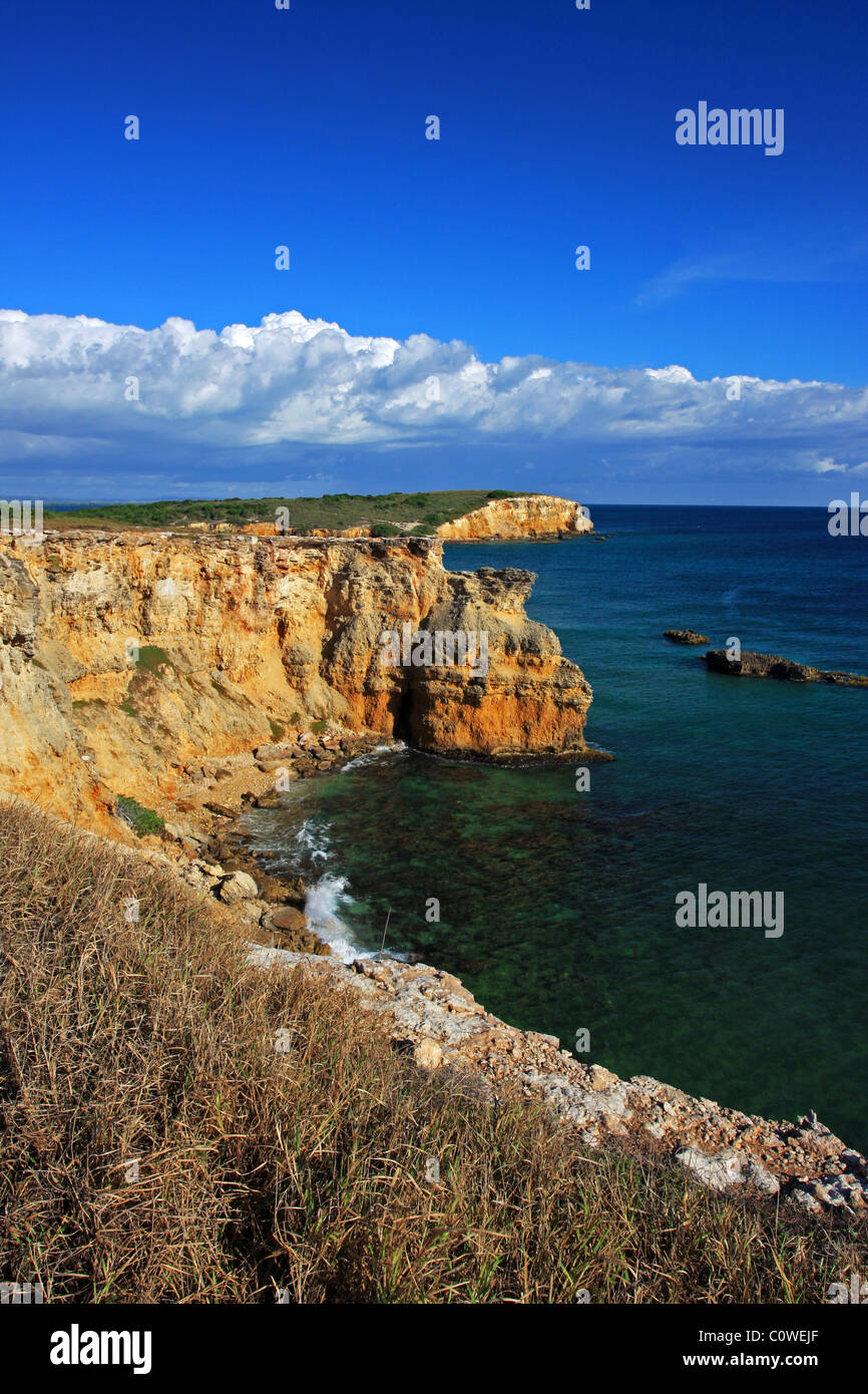 Cliffs at Punta Jagüey, Puerto Rico Stock Photo