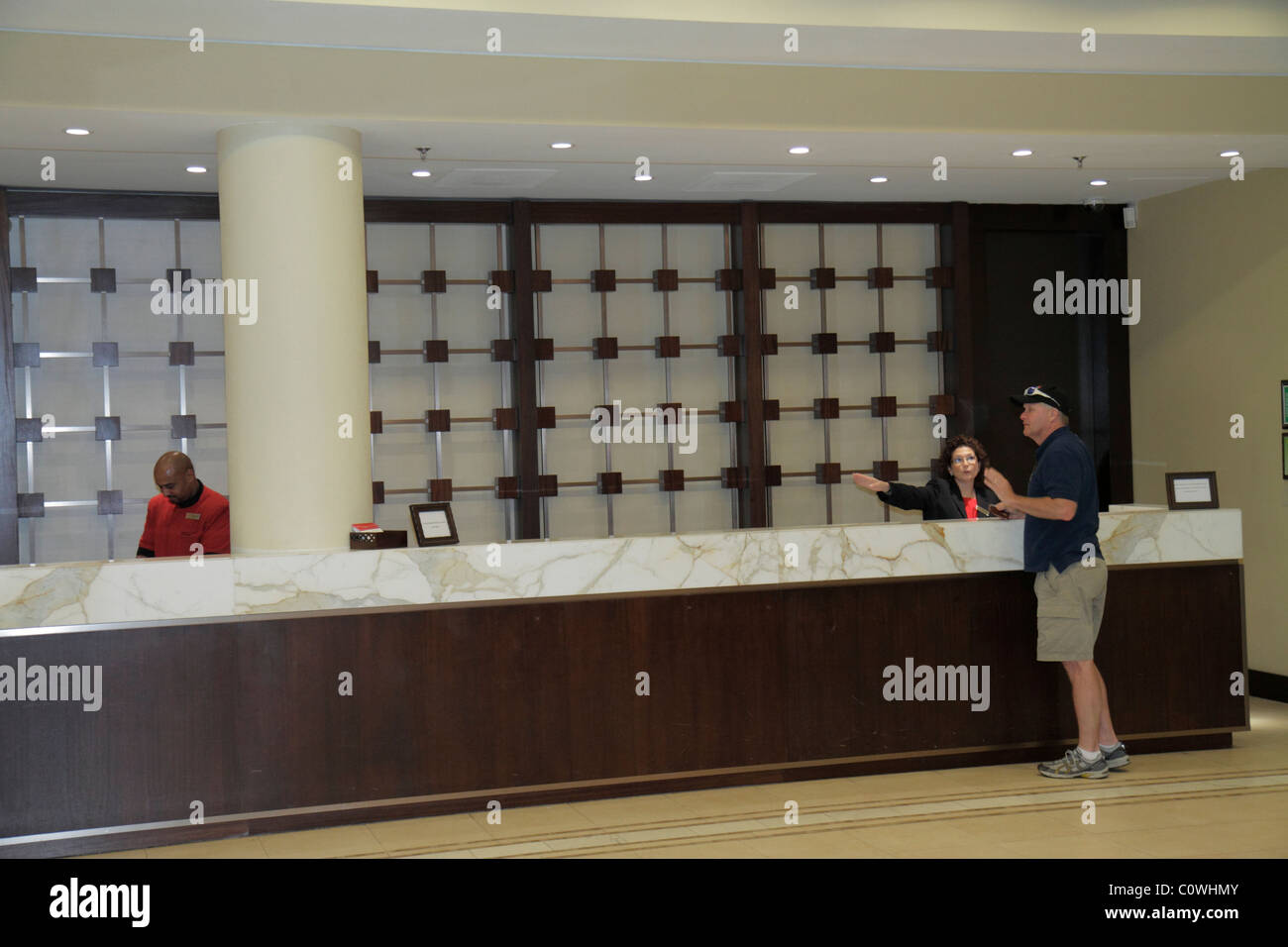 Orlando Florida Marriott Orlando Airport Hotel Lobby Front Desk