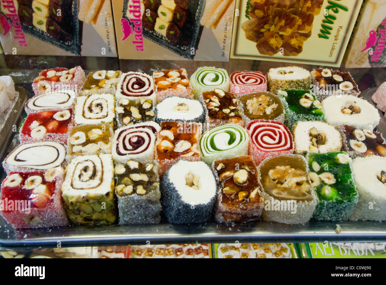 Turkish delight  (Lokum)  in Istanbul , Turkey Stock Photo