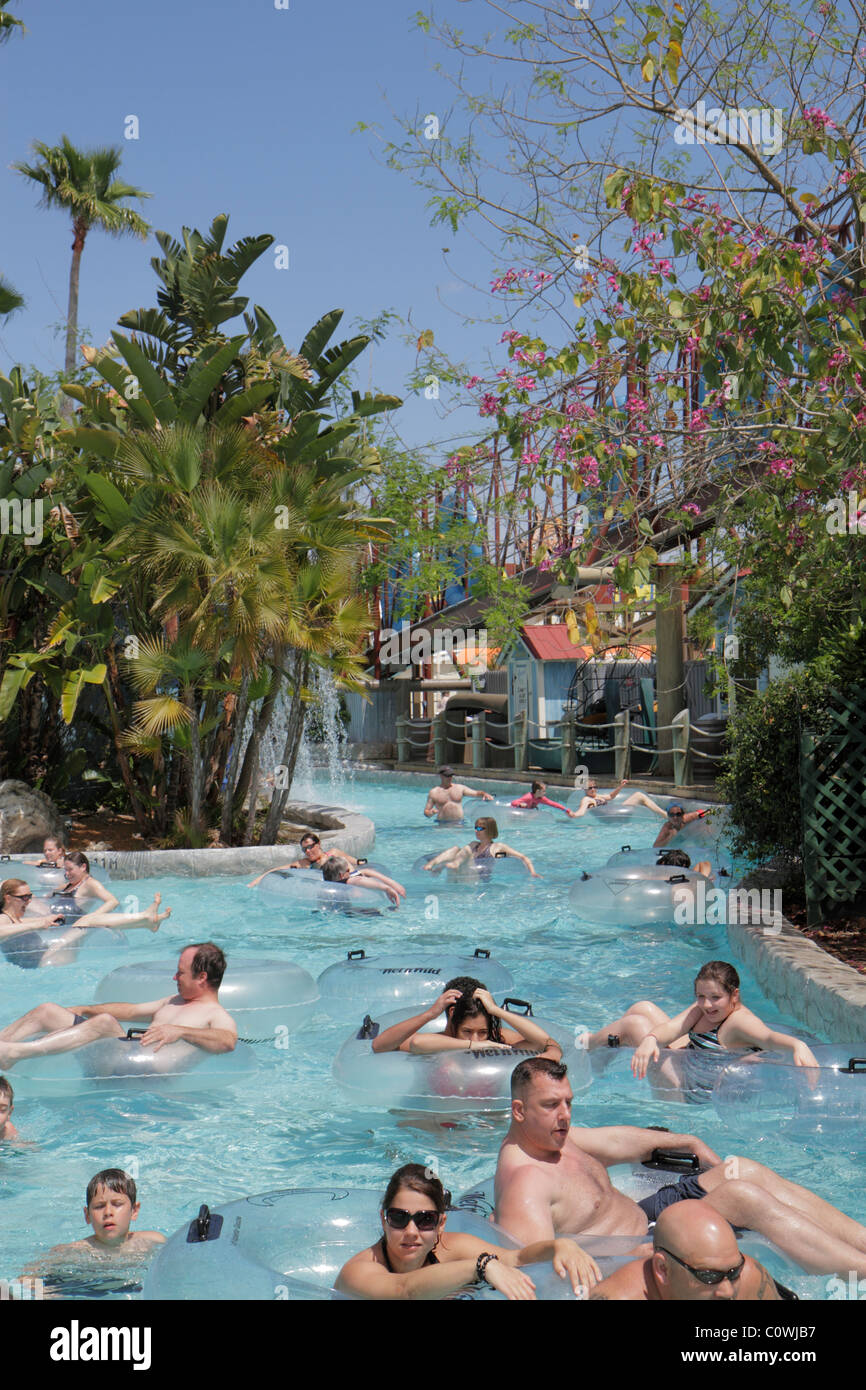 Orlando Florida,Wet'n Wild,water park,Lazy River water Tubing,visitors
