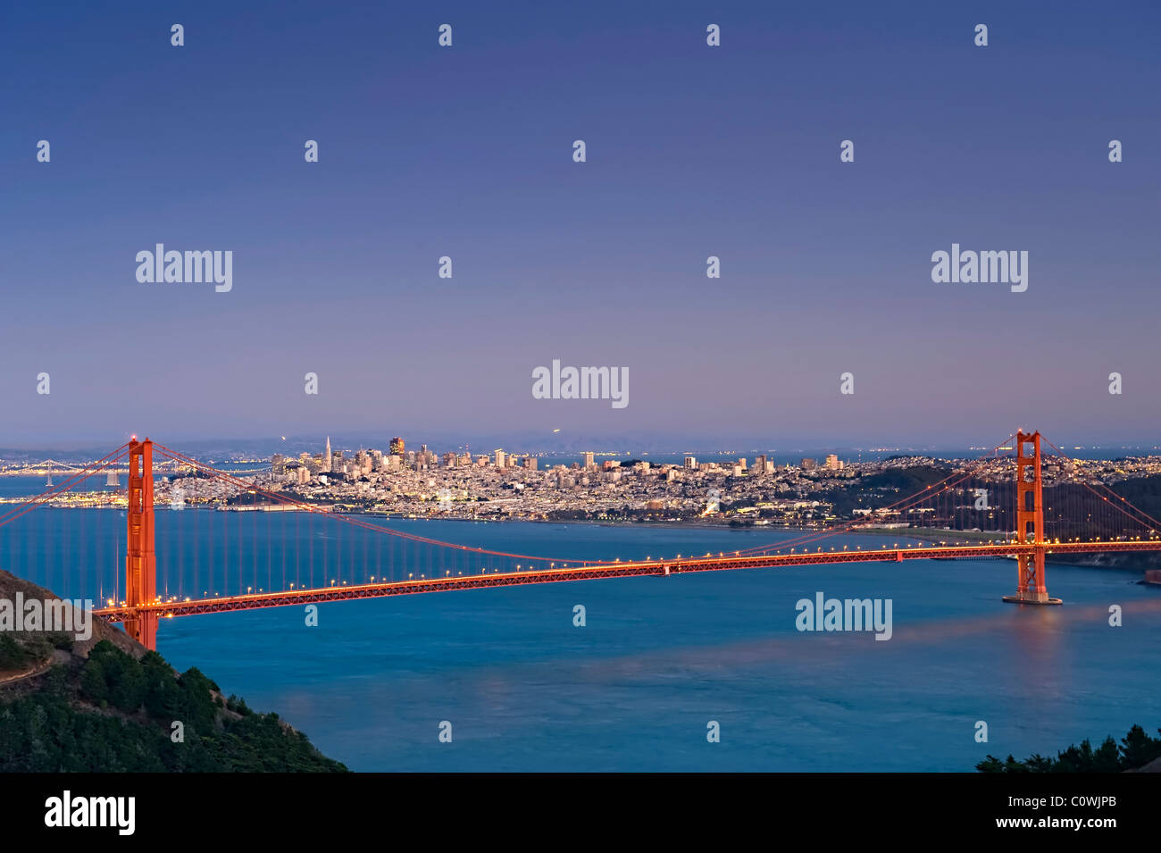 Aerial View of Golden Gate Bridge; the San Francisco Skyline Visible in Aerial View of Golden Gate Bridge; the San Francisco Skyline Visible in