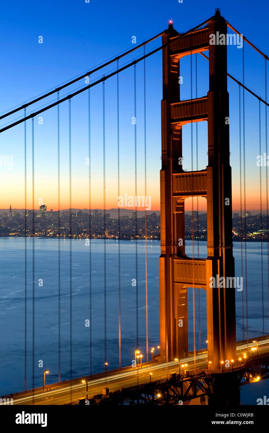 Usa, California, San Francisco, Golden Gate Bridge Stock Photo