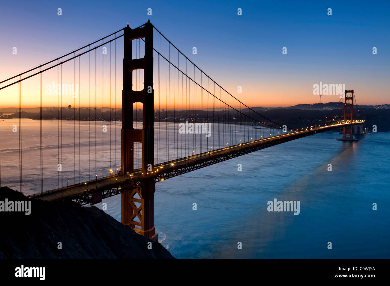 Usa, California, San Francisco, Golden Gate Bridge Stock Photo
