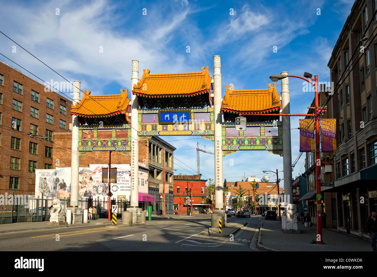 chinese-gate-chinatown-vancouver-british-columbia-canada-stock