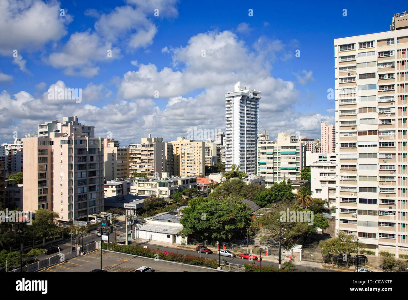 Usa, Caribbean, Puerto Rico, San Juan, Old Town, Condado Resort Area Stock Photo