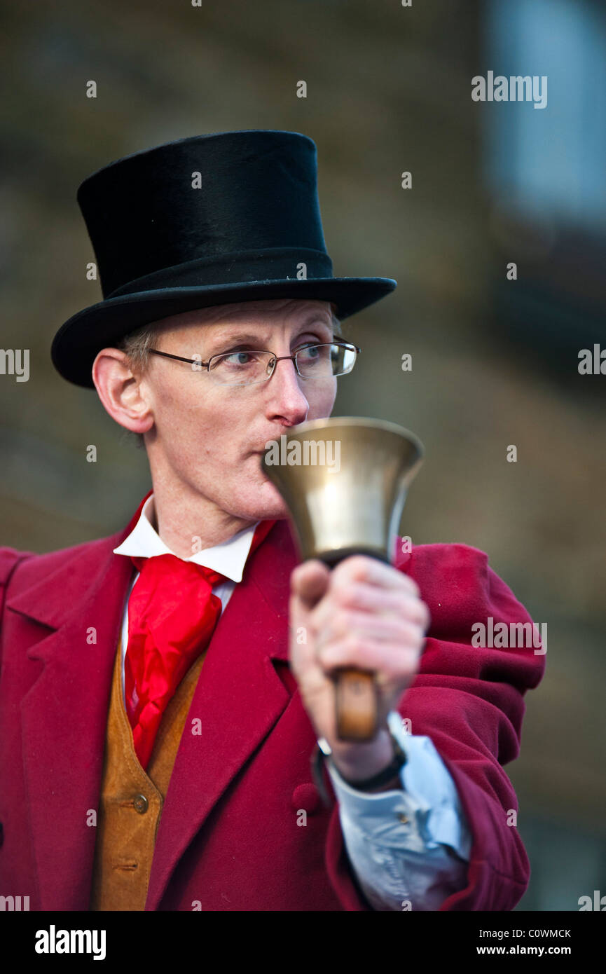 handbell ringers in victorian dress at Masham Sheep Fair Stock Photo