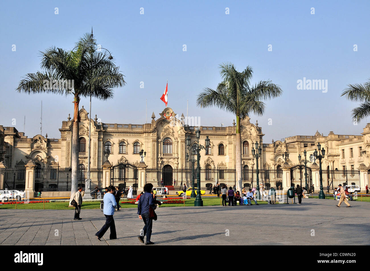 plaza Major president palace Lima Peru Stock Photo