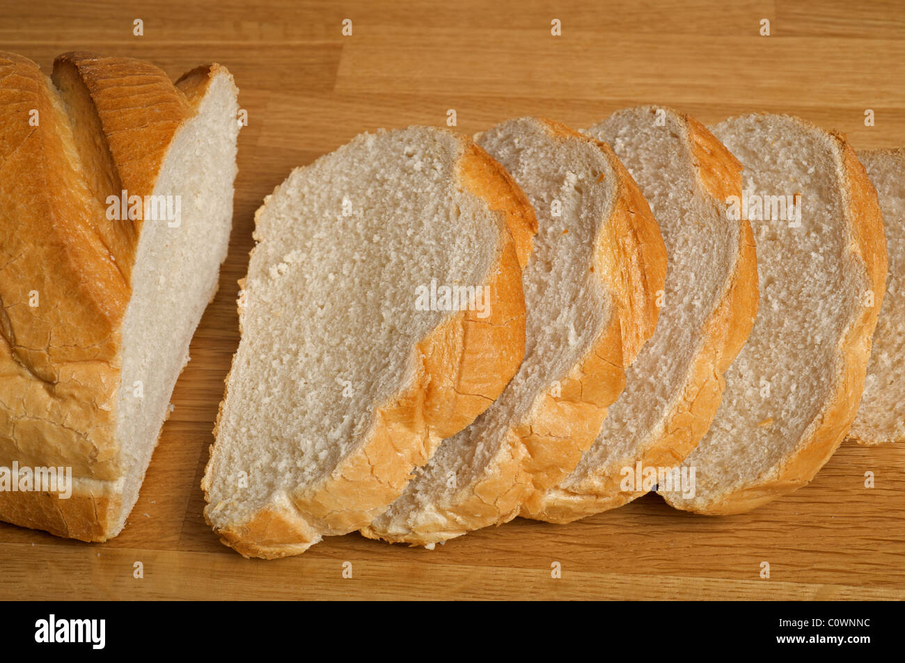 White bloomer loaf of bread Stock Photo Alamy