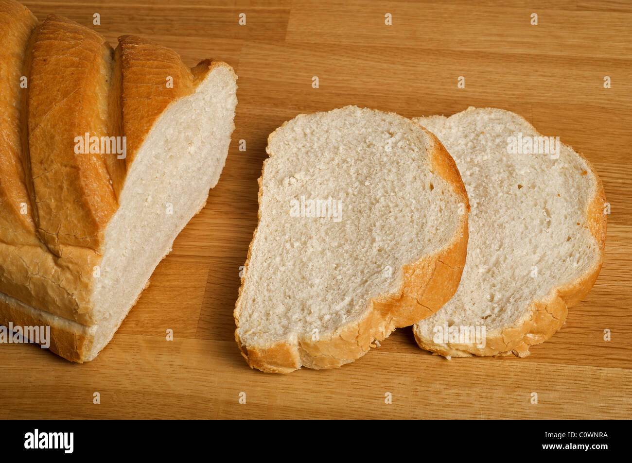 White bloomer loaf of bread Stock Photo Alamy